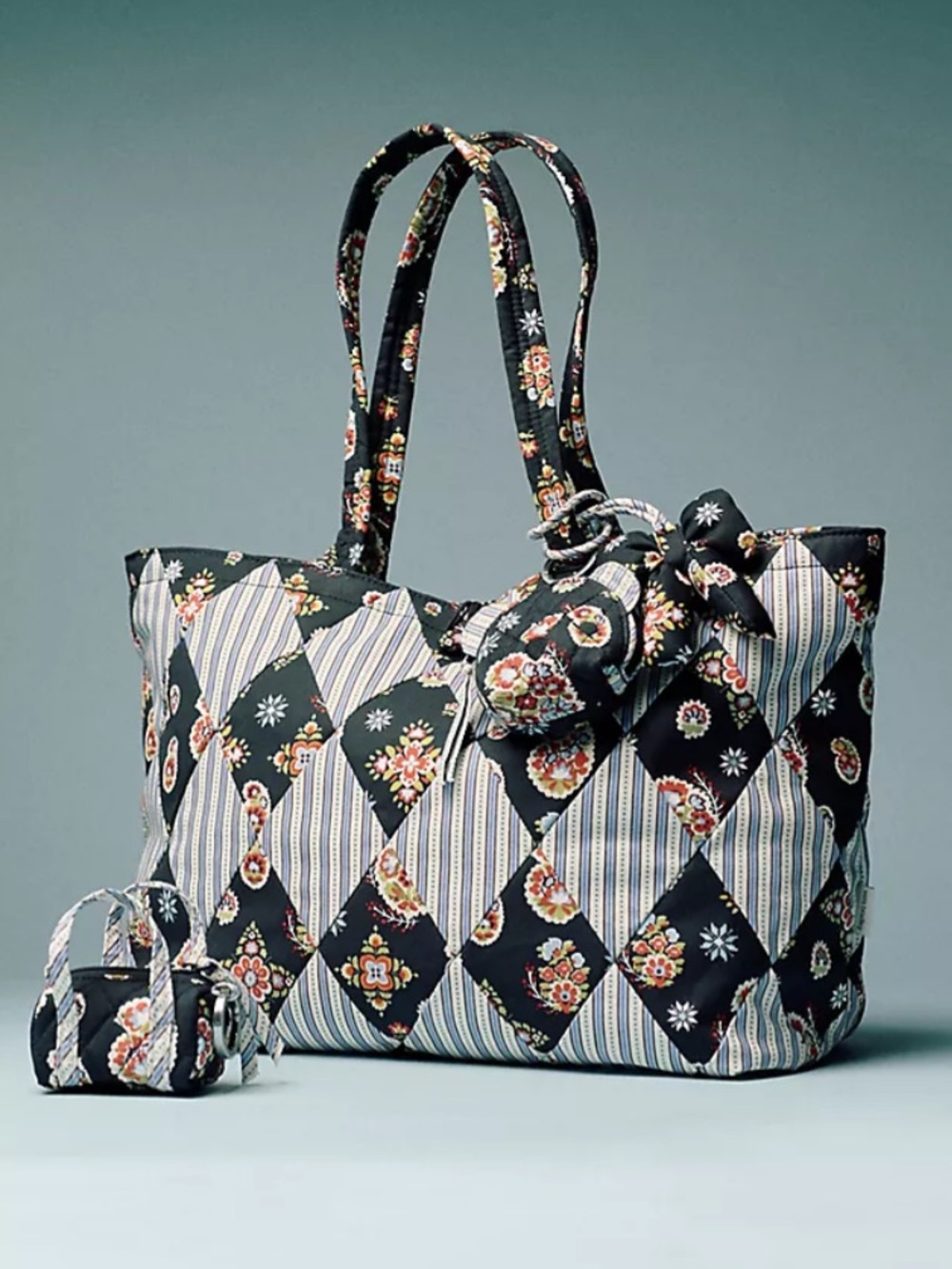 Vera‎ Bradley Hathaway Tote in Diamond Patchwork Northstar Anthro collab!